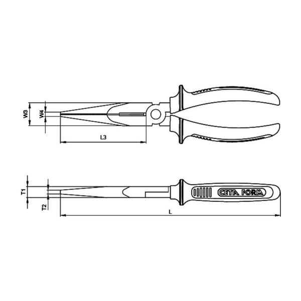 Плоскоусти клещи Ceta-Form 13108 - 160 mm