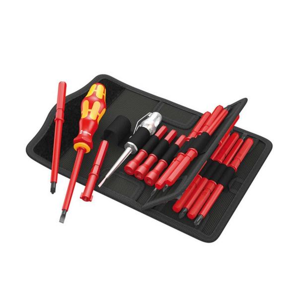 Комплект елекктрически отвертки Wera Kraftform Kompakt VDE 18 Universal 1, 05003471001 - 1000 V VDE,  SB/PH/PZ, 18 бр.