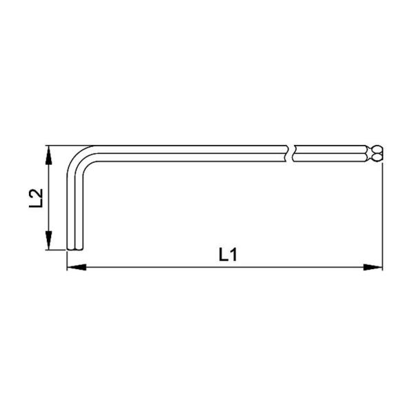 Специален шестограм Ceta-Form 11975 - 1.5 mm, 90 mm