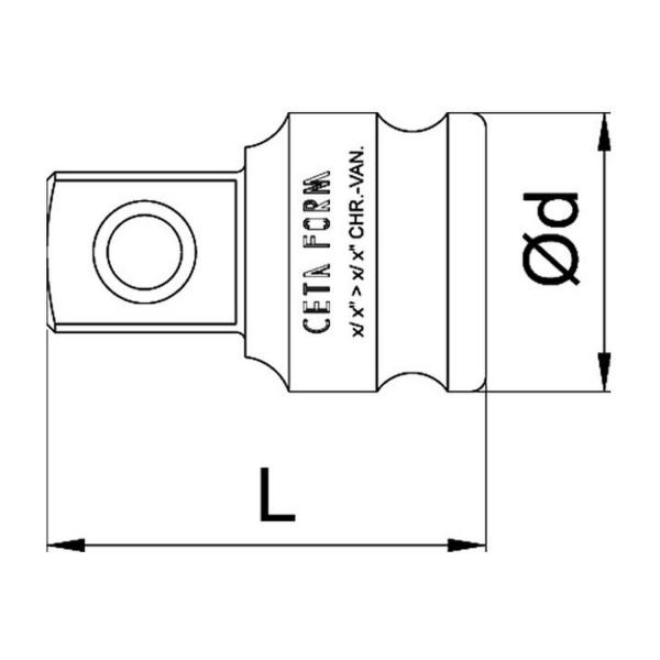 Адаптер Ceta-Form 12423 - 3/4 inch F - 1/2 inch M