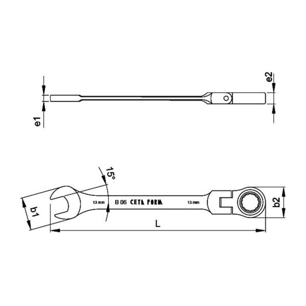 Звездогаечен ключ Ceta-Form 22716 - 14 mm