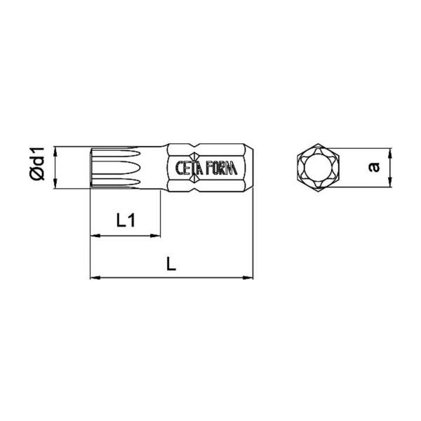 Ударен накрайник бит Ceta-Form 27530 - TX30, 30 mm
