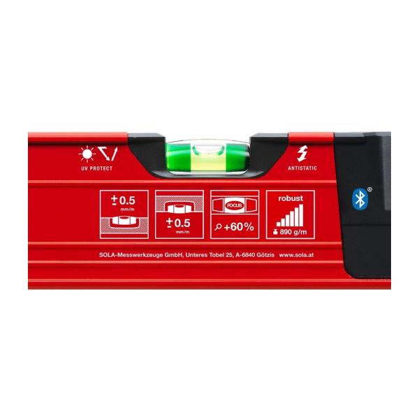 Алуминиев дигитален нивелир Sola Bluetooth Red Digital 180 – 1800 мм, 0,5 мм/м