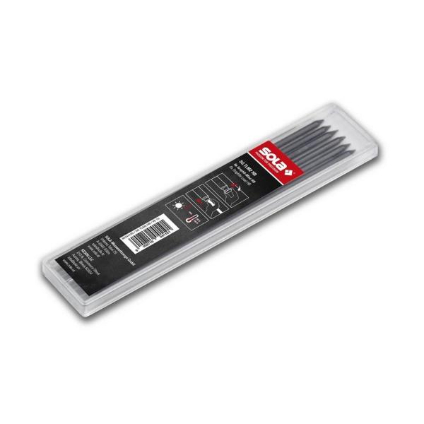 Комплект сиви графити за строителен молив Sola SG TLM2, 66045120 - 6 бр, 140 mm, HB