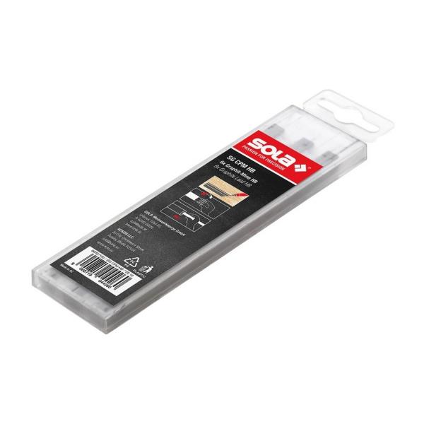 Комплект сиви графити за строителен молив Sola SG CPM HB, 66027120 - 6 бр, HB, 120 mm