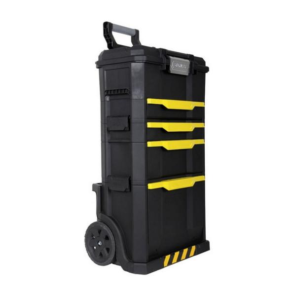 Пластмасов черен куфар за инструменти на колела Stanley 1-79-206 - 866x488x348 mm