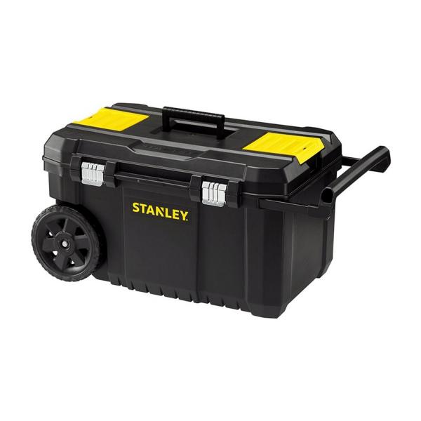 Пластмасов куфар за инструменти на колела Stanley Essential STST1-80150 - 670x405x345 mm, до 30 kg, черен