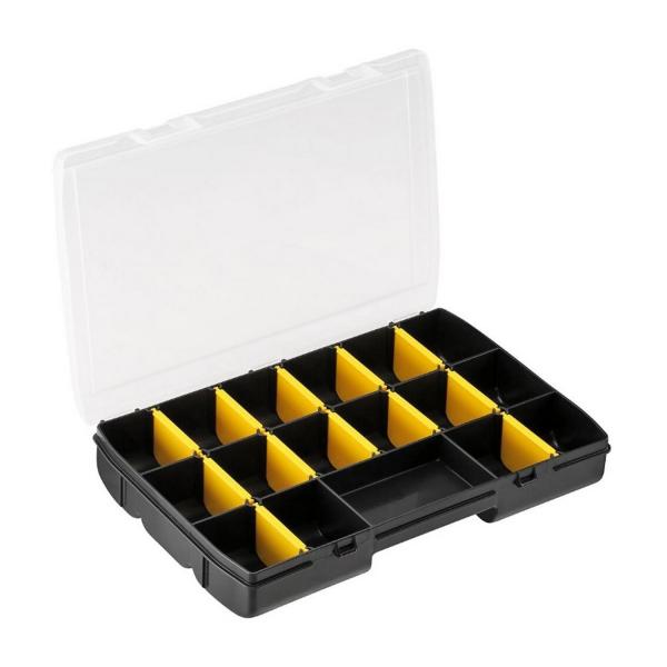 Пластмасов органайзер за консумативи с прегради Stanley STST81680-1 - 300х185х45 mm, черен
