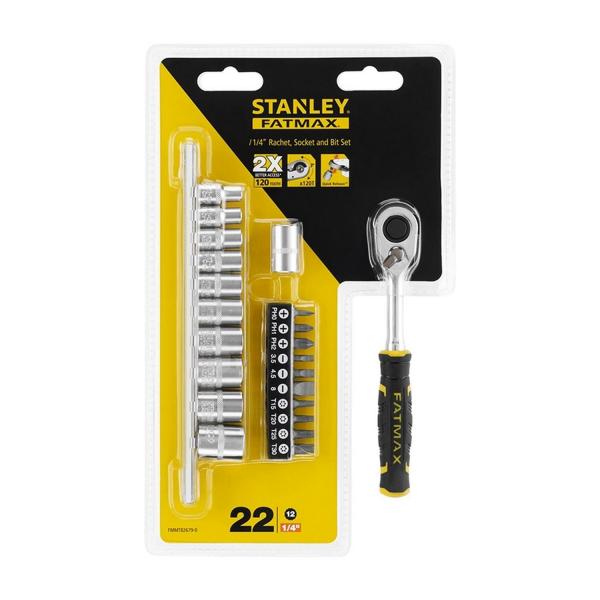 Комплект гедоре Stanley FatMax FMMT82679-0 - 22 бр, 5.5-14 mm, 1/4 inch