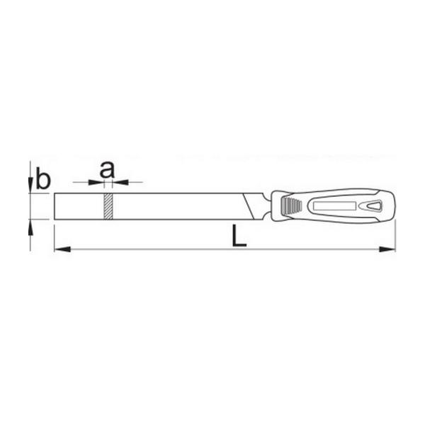Плоска пила с дръжка Unior 760HB, 619291 - груба, 100 mm