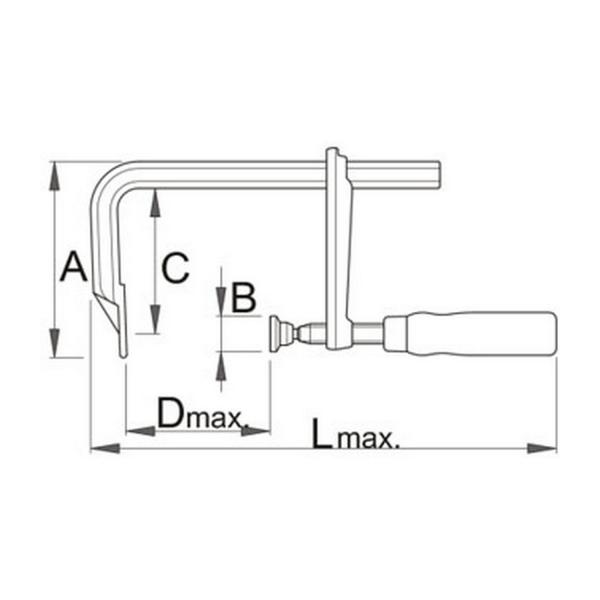 Дърводелска стяга с дървена дръжка Unior 702/2 WH, 601791 - 800 mm