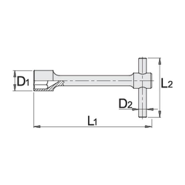 Т-образен ключ за гуми Unior 212/2, 600787 - 22 mm