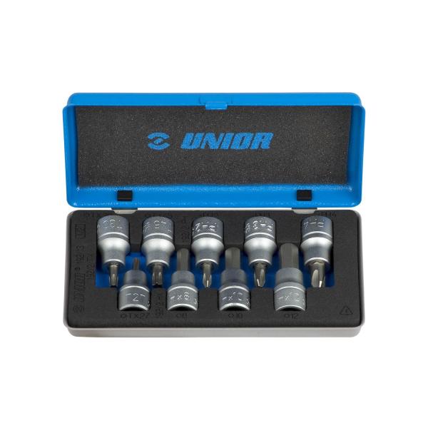 Комплект вложки Unior 192/13, 603658 - 1/2 inch, TX, HX, PH, 9 броя