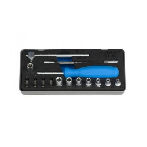 Комплект вложки и накрайници Unior 188 D, 613074 - 1/4 inch, 19 броя