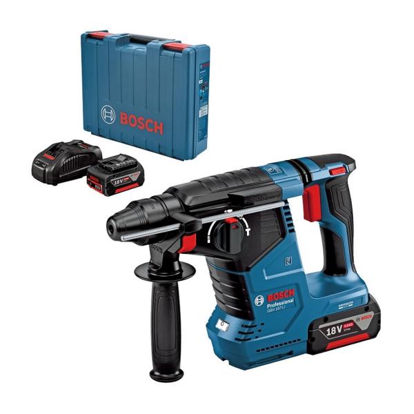 Акумулаторен перфоратор с цилиндрична опашка с SDS-Plus Bosch GBH 187-LI, 0611923121 - 18 V, 5 Ah, 2.4 J, 0-4350 hit/min