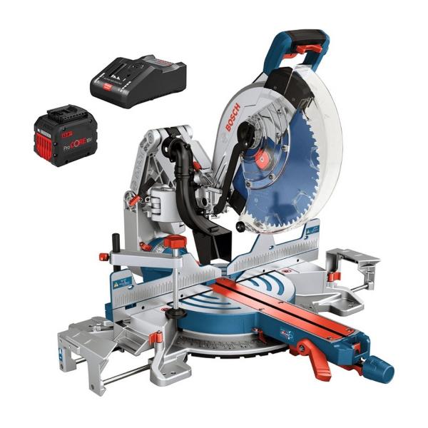 Акумулаторен настолен циркуляр Bosch GCM18V-305 GDC, 0601B43001 – 18 V, 12 Ah, Ø305 mm, 2550–4000 r/min
