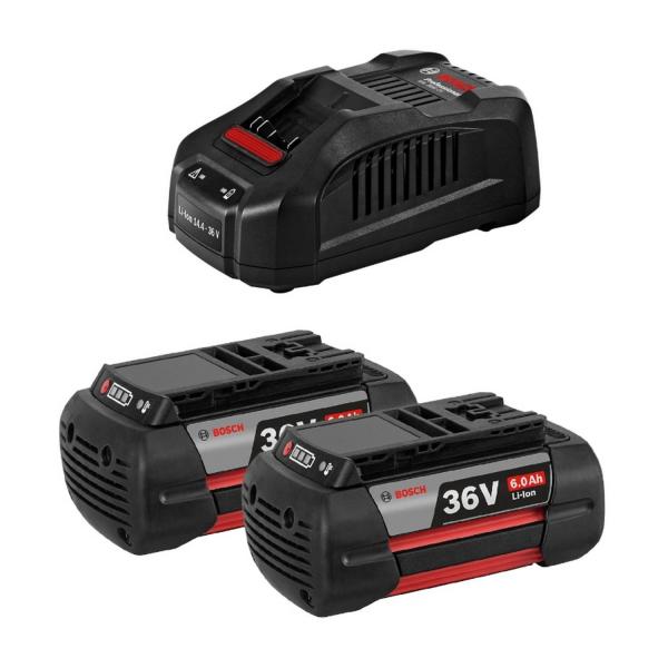 Комплект акумулаторна батерия със зарядно устройство Bosch GAL 3680 CV,1600A00L1U 1600A00L1U - 36 V, 6 Ah, 2 бр.