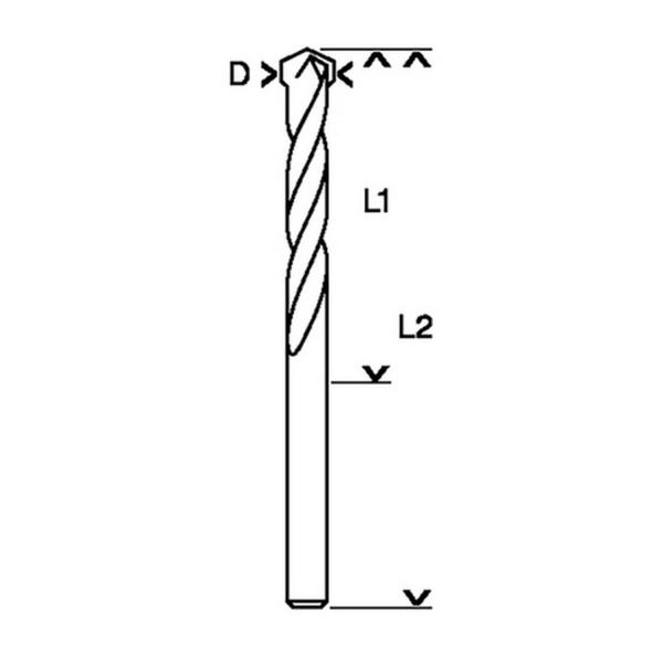 Свредло за бетон с цилиндрична опашка Bosch CYL-9 Multi Construction, 2608900621 - ф 8 mm, 80/120 mm