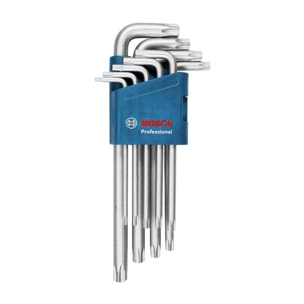 Комплект Г-образни ключове Bosch, 1600A01TH4 - TX10-50, 9 бр.