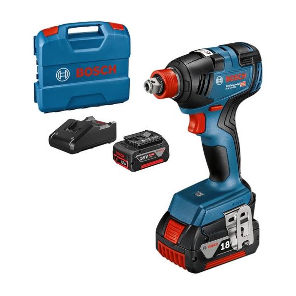 Акумулаторен ударен гайковерт с квадрат и шестостен Bosch GDX 18V-200, 06019G4201 - 18 V, 5 Ah, 200 Nm, 1/2 inch, 1/4 inch