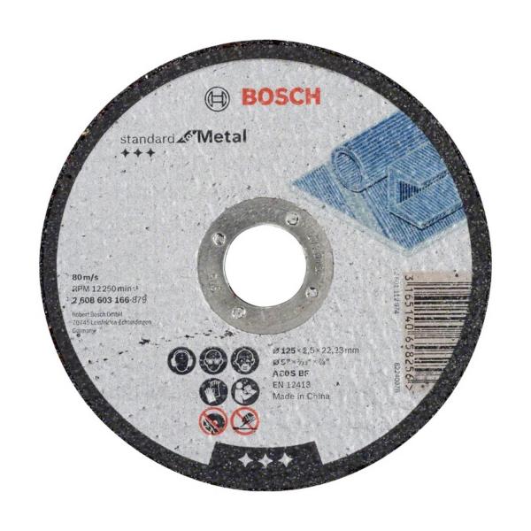 Карбофлексен диск за рязане на метал Bosch Standard for Metal, 2608619767 - ф 115 mm, 22.23 mm, 1 mm