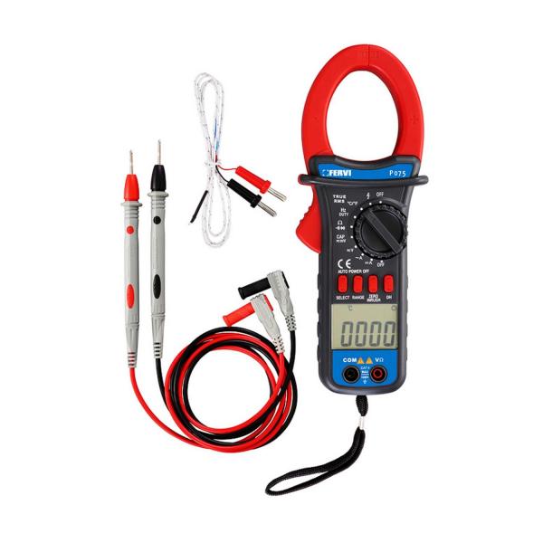 Дигитални AC/DC амперклещи Fervi P075 – ток до 1000 A, напрежение до 750 V, честота, съпротивление, диод, непрекъснатост