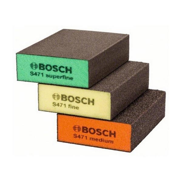 Шкурка върху гъба за ръчно шлайфане Bosch, 2608901175 - 3 бр., 97х69 mm