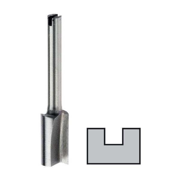 Прав фрезер за дърво с 2 HSS режещи ръба Dremel HSS 654, 2615065432 - ф 6.4х1/36 mm, ф 3.2 mm