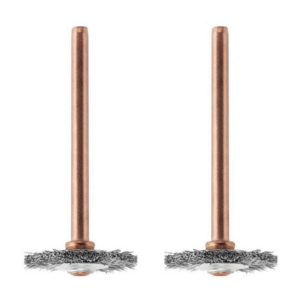 Дискова четка за прав шлайф от стоманена тел Dremel 530, 26150530JA - ф 19х3.2 mm, 2 бр.