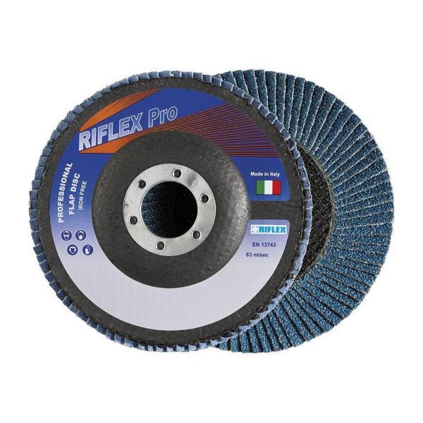 Ламелен диск за шлайфане на метал и неръждаема стомана Fervi Riflex Bigger, DF8600.125 - ф 125 mm, 22.23 mm, P80