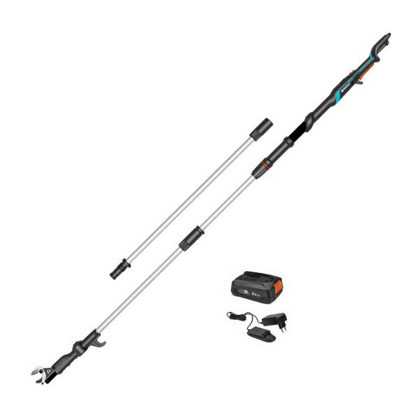 Акумулаторна овощарска ножица за високи клони Gardena HighCut 360/18V P4A, 14776-20 -  18 V, 2 Ah, ф 28 mm, 4 m