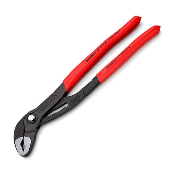 Водопроводни клещи с бутон за регулиране и изолация Knipex Cobra, 87 01 300 SB - 300 mm, 2 3/4 inch, 70 mm