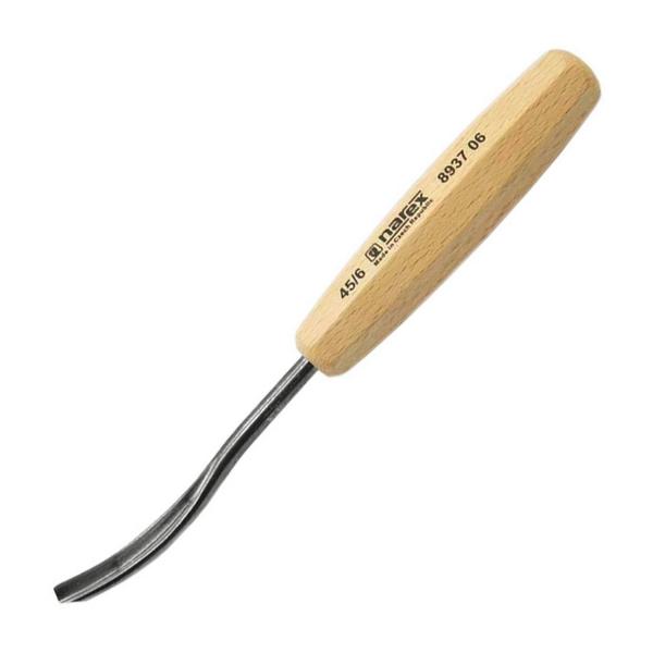 Дърводелско длето Narex Bystrice, 8937 06 - право, V-образен профил, 6 mm