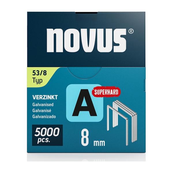 Скоби за такери Novus, 042-0762 - Type A53, 11.3x0.75x8 mm, 5000 бр.