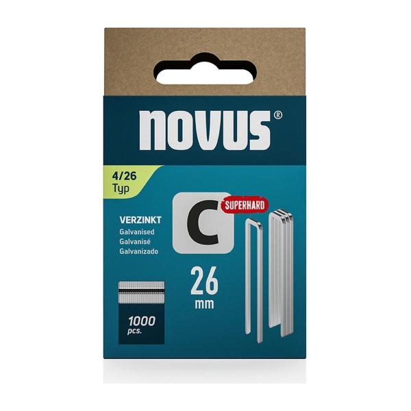 Скоби за такери Novus 042-0804, C4 – 6.1×1.1×26 мм, 1000 бр.