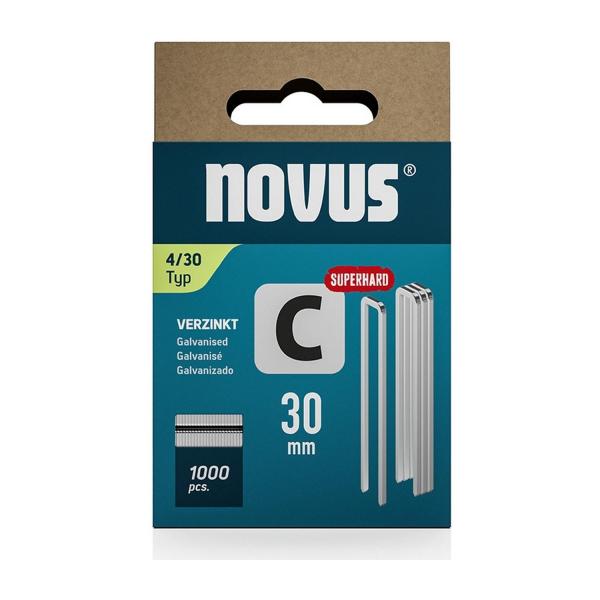 Скоби за такери Novus 042-0806, C4 – 6.1×1.1×30 мм, 1000 бр.