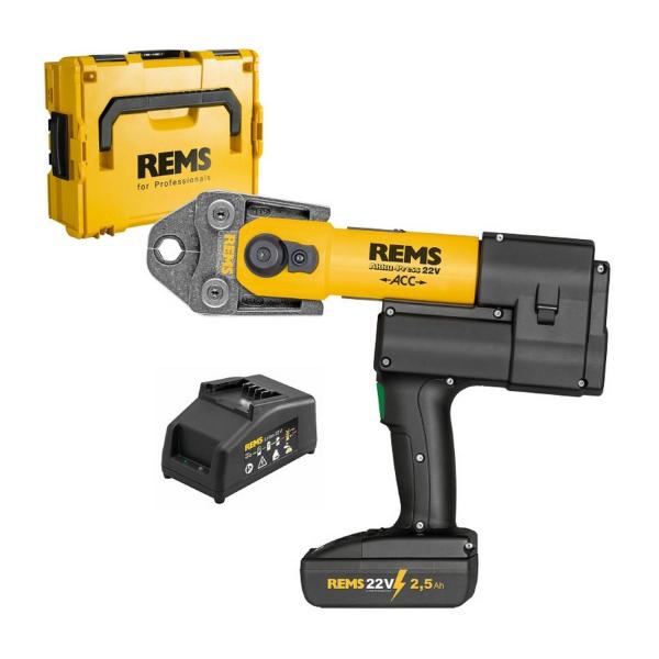 Акумулаторна радиална преса за кримпване на пресфитинги REMS Akku-Press 22V ACC, 576011 R220 - 21.6 V, 2.5 Ah