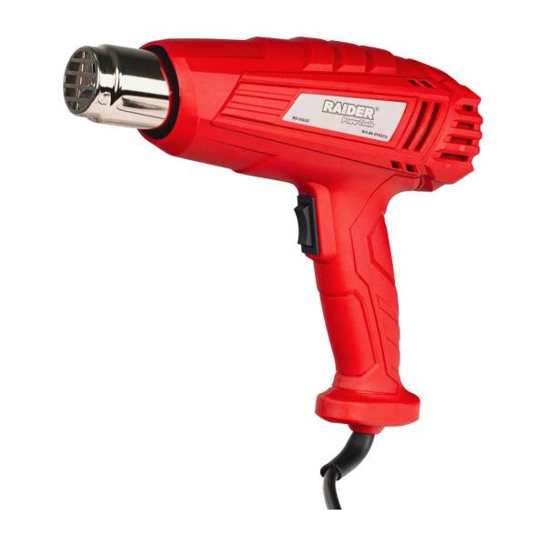 Пистолет за горещ въздух Raider Power Tools RD-HG25, 074313 - 2000 W, 600 °С, 300/500 l/min