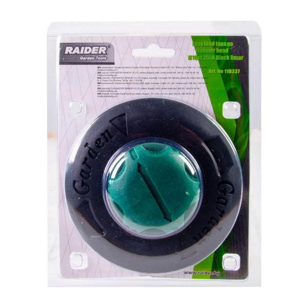 Корда с тримерна глава с лесно навиване за бензинов и електрически тример Raider Garden Tools Black Omar PA, 110337 - M10x1.25LH