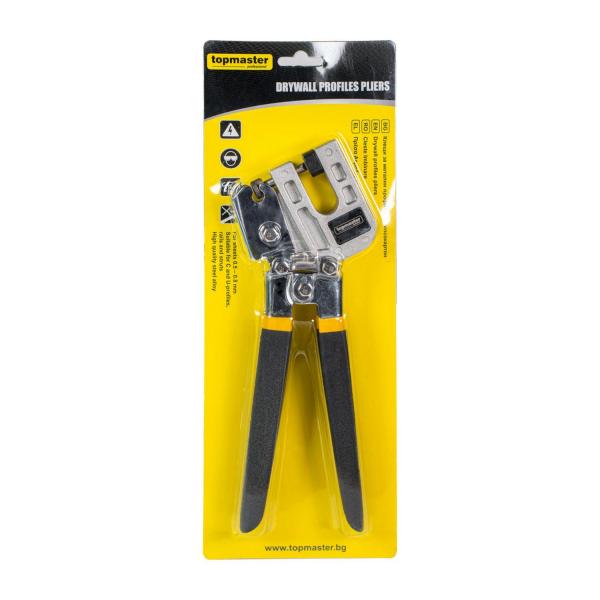 Клещи за метални профили за гипсокартон Topmaster Pro, 250256 - C и U профили с дебелина до 0.8 mm