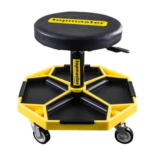 Работен автомонтьорски стол на колела с тавички TopMaster Pro 348002 – 400-540 mm, до 136 kg