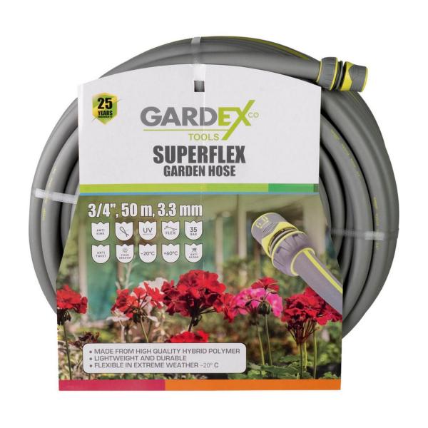 Градински маркуч за вода Gardex SUPERFLEX, 404905 - 3/4 inch, 50 m