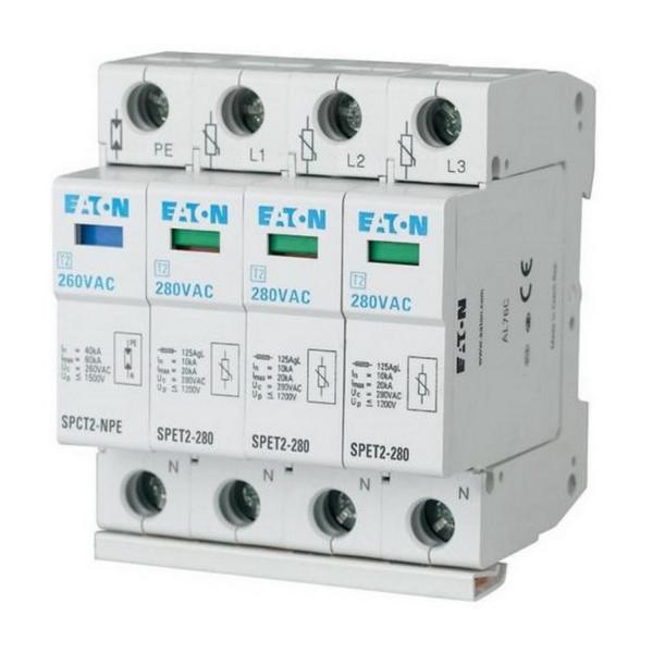 Защитa от пренапрежение EATON SPET2-280/3+NPE, 168700 - 3P+N, 280VAC, 4x10kA