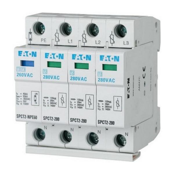 Защитa от пренапрежение EATON SPCT2-280-3+NPE, 167620 - 3P+N, 280VAC, 20 kA