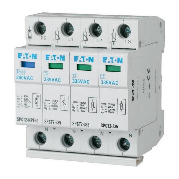 Защитa от пренапрежение EATON SPCT2-460-3+NPE, 167626 - 3P+N, 460VAC, 20 kA