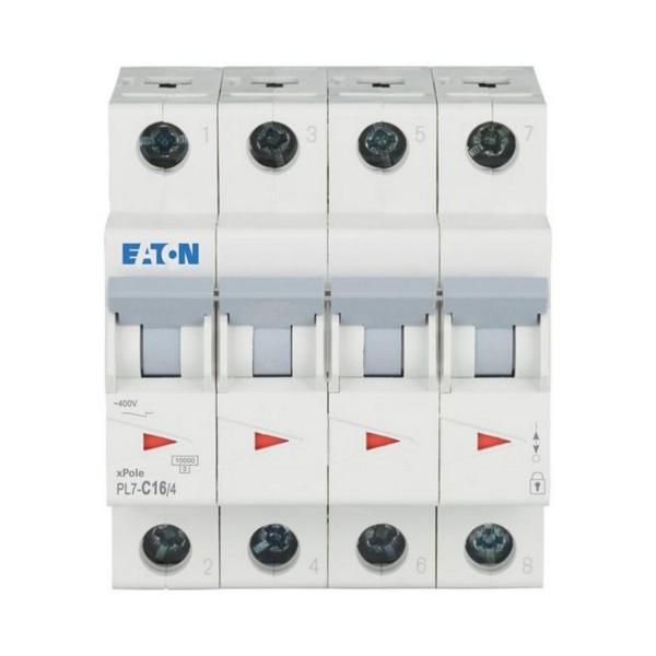 Автоматичен прекъсвач EATON PL7-C16/4, 107329 - 16 A, 4P