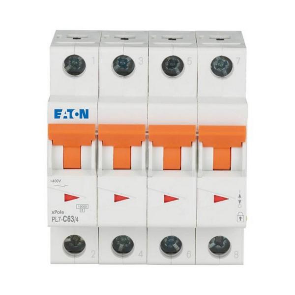 Автоматичен прекъсвач EATON PL7-C63/4, 165189 - 63 A, 4P