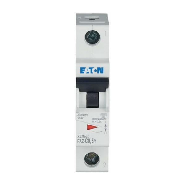 Автоматичен прекъсвач EATON FAZ-C0,5/1, 278544 - 0.5 A, 1P
