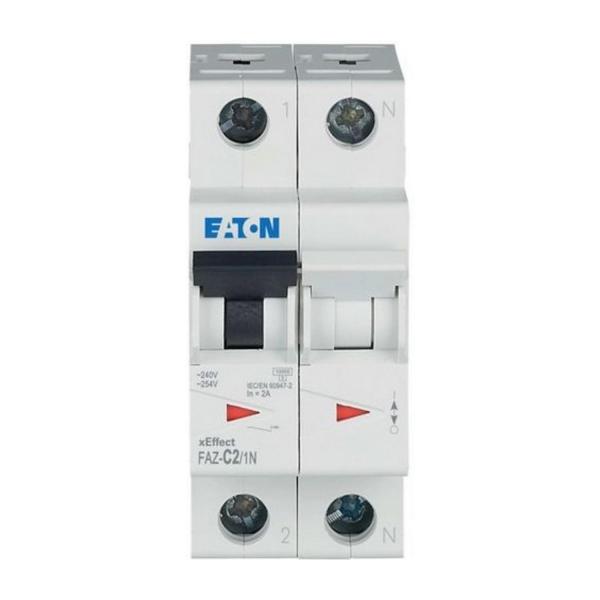 Автоматичен прекъсвач EATON FAZ-C2/1N, 278662 - 2 A, 1P+N
