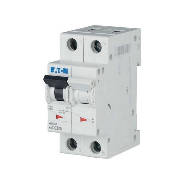 Автоматичен прекъсвач EATON FAZ-C2/1N, 278662 - 2 A, 1P+N
